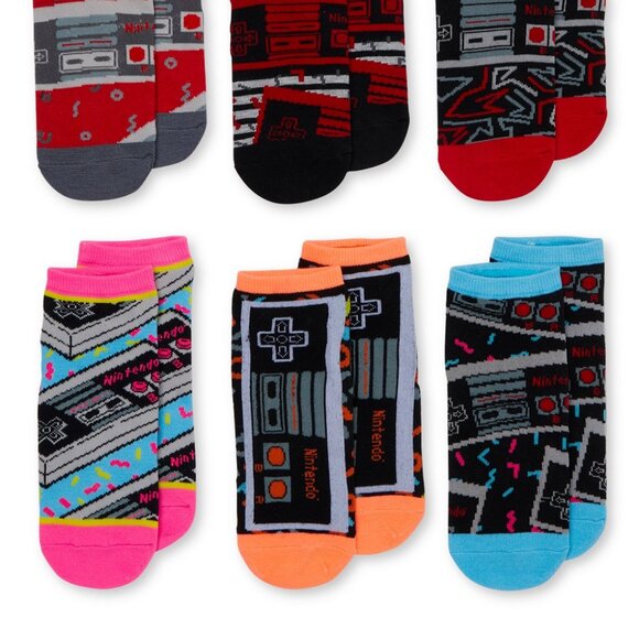 Nintendo Women's - Low Cut Socks, 6 Pack - Sock size 9-11; shoe size 5-10 -NWT - Picture 2 of 4